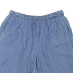 CORAL BAY Mens Blue Casual Shorts M W30 Cotton Blend Elastic Waist Pockets