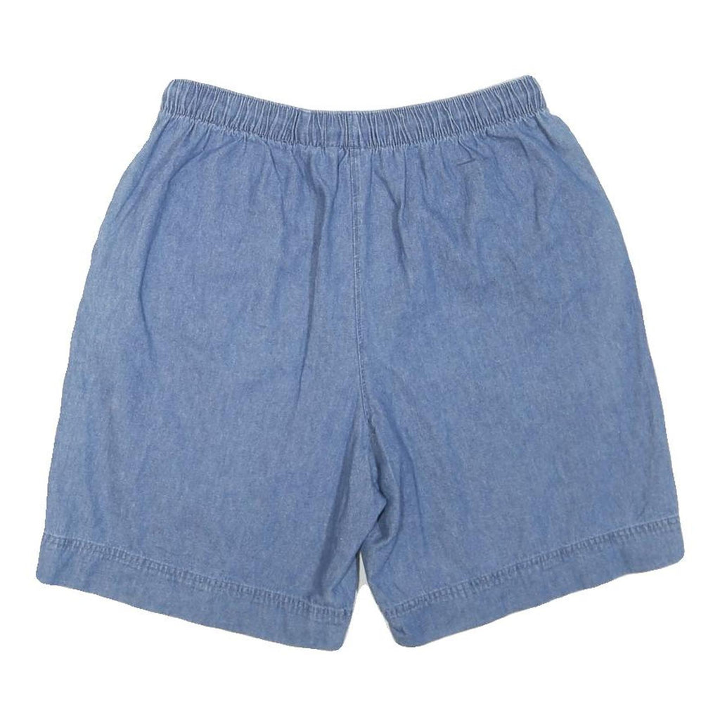 CORAL BAY Mens Blue Casual Shorts M W30 Cotton Blend Elastic Waist Pockets