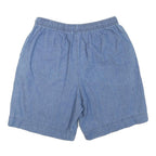 CORAL BAY Mens Blue Casual Shorts M W30 Cotton Blend Elastic Waist Pockets