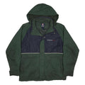 CHAPS RALPH LAUREN Mens Green & Navy Colourblock Outdoor Jacket M Nylon Woven