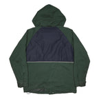 CHAPS RALPH LAUREN Mens Green & Navy Colourblock Outdoor Jacket M Nylon Woven