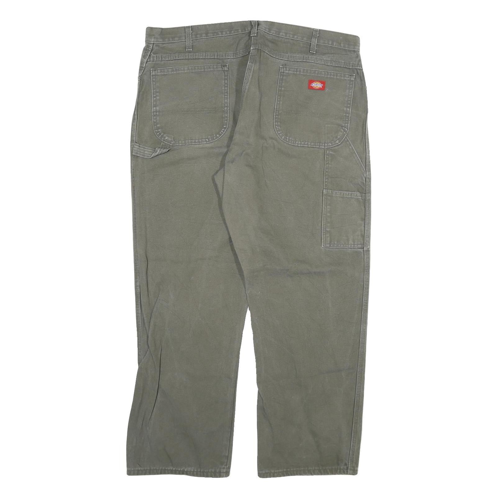 DICKIES Mens Regular Fit Straight Leg Denim Grey Cotton Blend W40 L30 Workwear