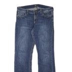 HOT Womens Jeans Blue Regular Straight Denim Raw W33 L31 Stylish Casual