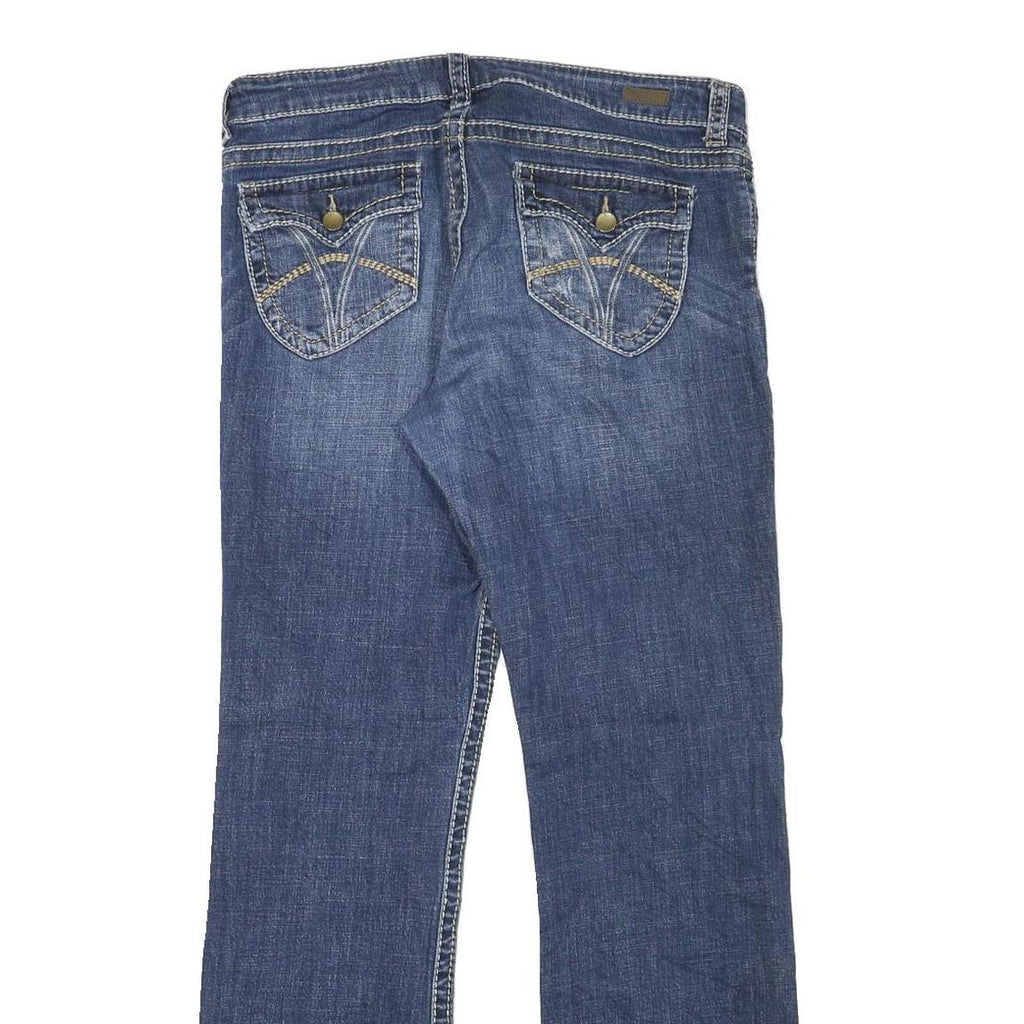 HOT Womens Jeans Blue Regular Straight Denim Raw W33 L31 Stylish Casual