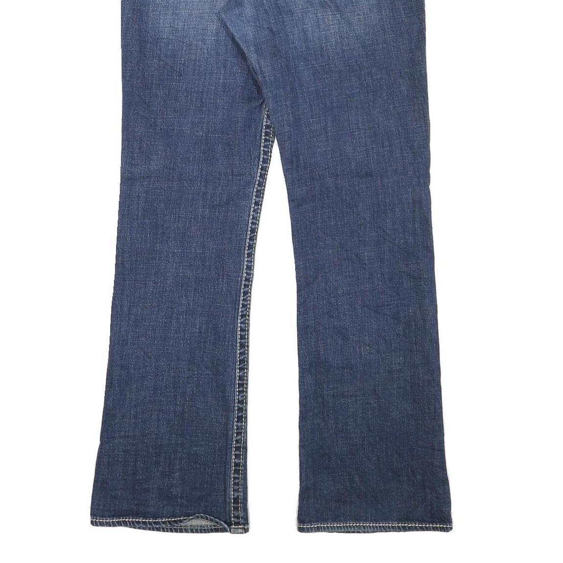 HOT Womens Jeans Blue Regular Straight Denim Raw W33 L31 Stylish Casual