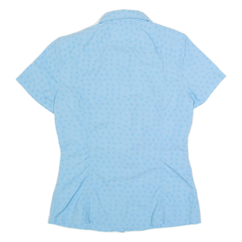 MAMMUT Womens Shirt Blue Crazy Pattern S