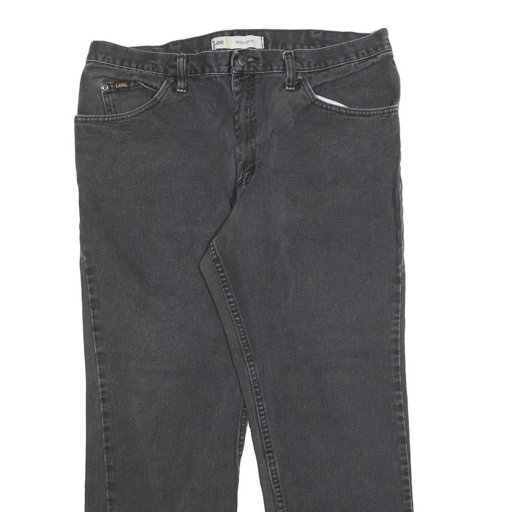 LEE Mens Cotton Blend Regular Fit Straight Leg Denim Blue W38 L29 Classic Zip