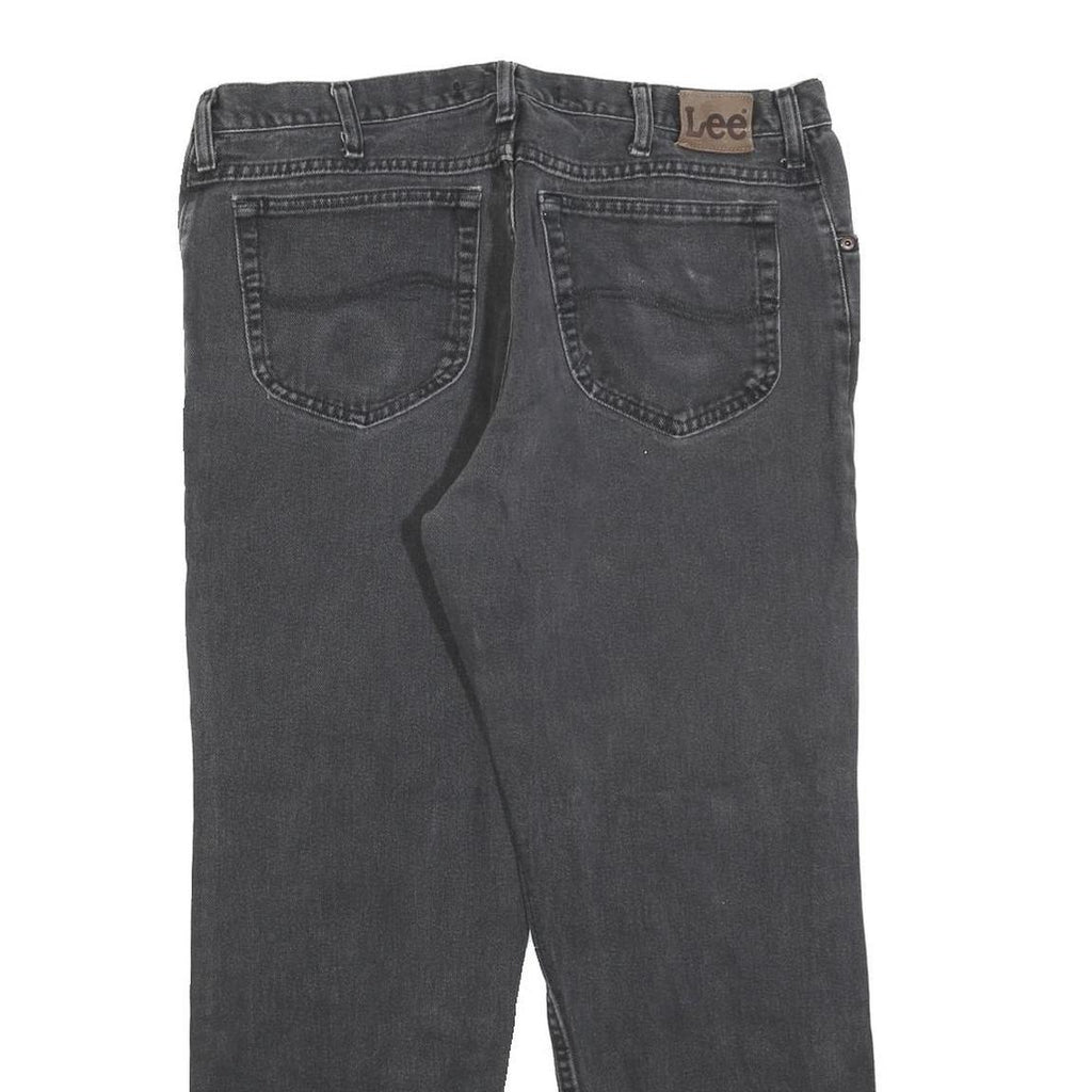 LEE Mens Cotton Blend Regular Fit Straight Leg Denim Blue W38 L29 Classic Zip