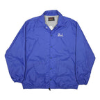 PLA-JAC Mens Blue Synthetic Button Jacket L Plain Casual Lightweight Sportswear