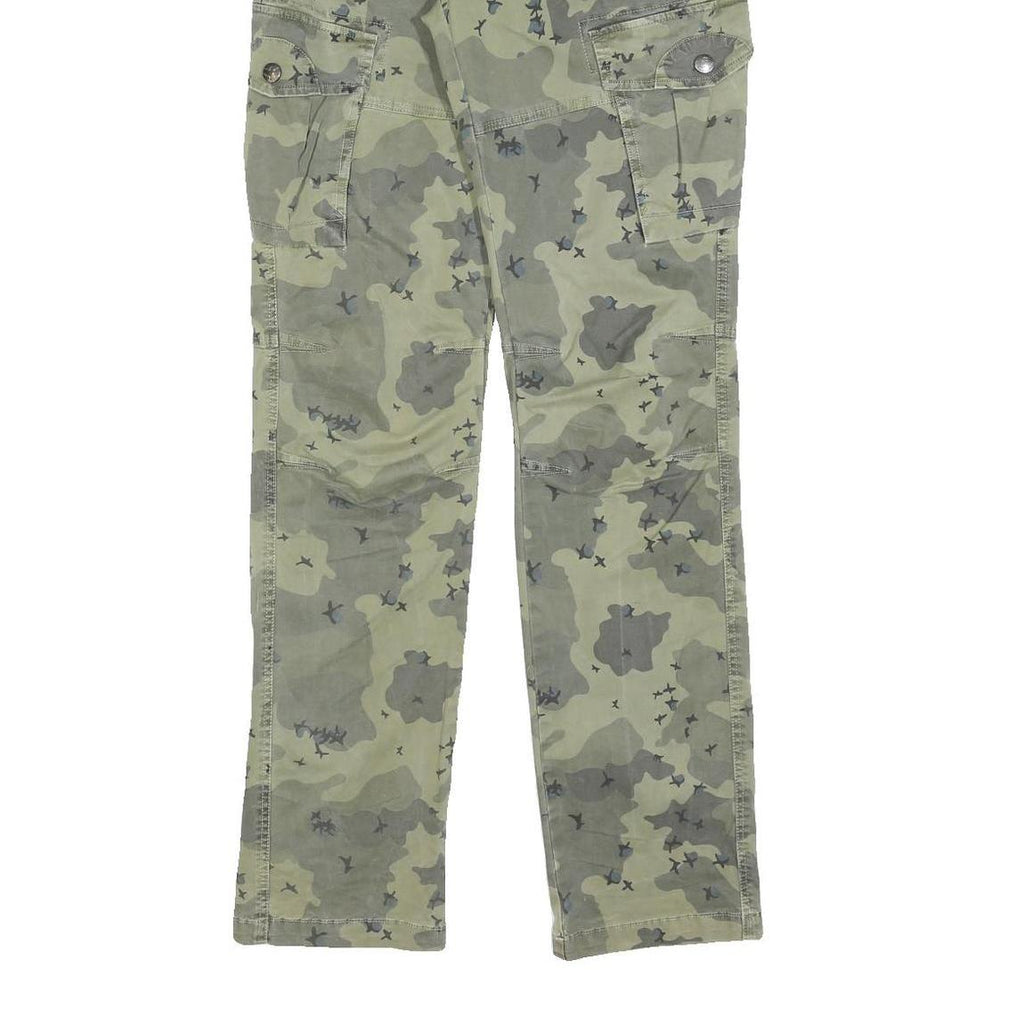 EMP Mens Cotton Blend Regular Cargo Trousers W30 L34 Camouflage Print Zip