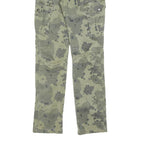 EMP Mens Cotton Blend Regular Cargo Trousers W30 L34 Camouflage Print Zip