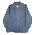 LAFEI-NIER Womens Blue Denim Button Jacket L Cotton Relaxed Fit Casual Outerwear