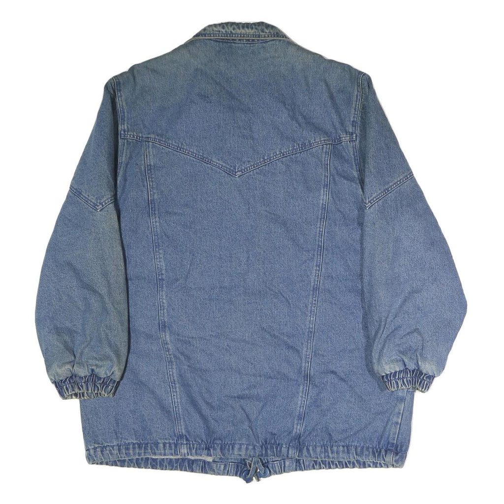 LAFEI-NIER Womens Blue Denim Button Jacket L Cotton Relaxed Fit Casual Outerwear