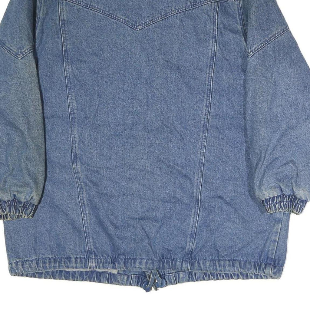 LAFEI-NIER Womens Blue Denim Button Jacket L Cotton Relaxed Fit Casual Outerwear