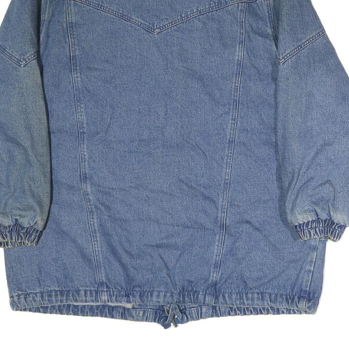 LAFEI-NIER Womens Blue Denim Button Jacket L Cotton Relaxed Fit Casual Outerwear