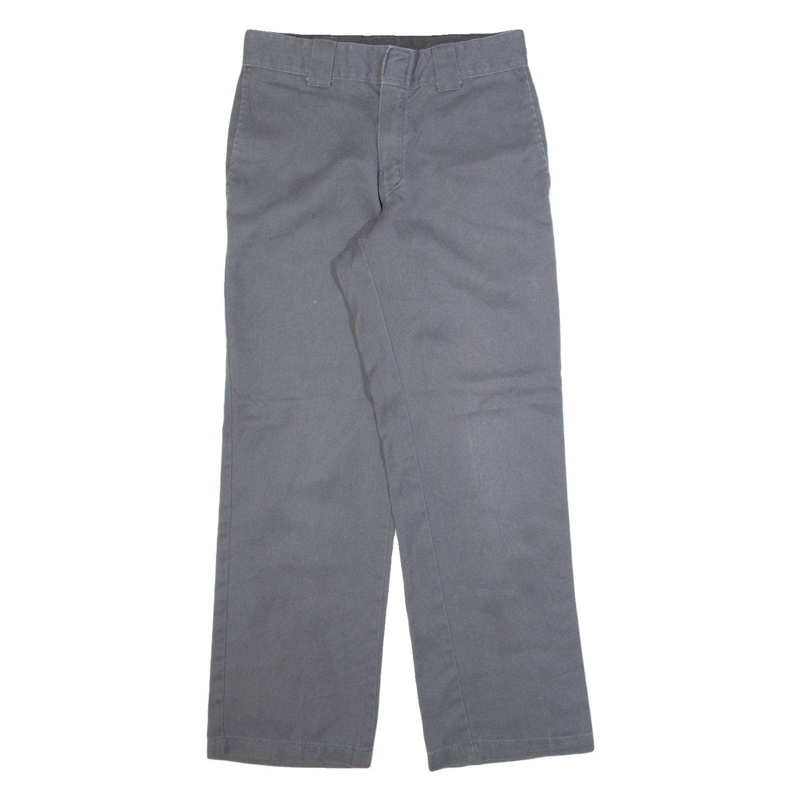 DICKIES Workwear Mens Trousers Grey Regular Straight W30 L29
