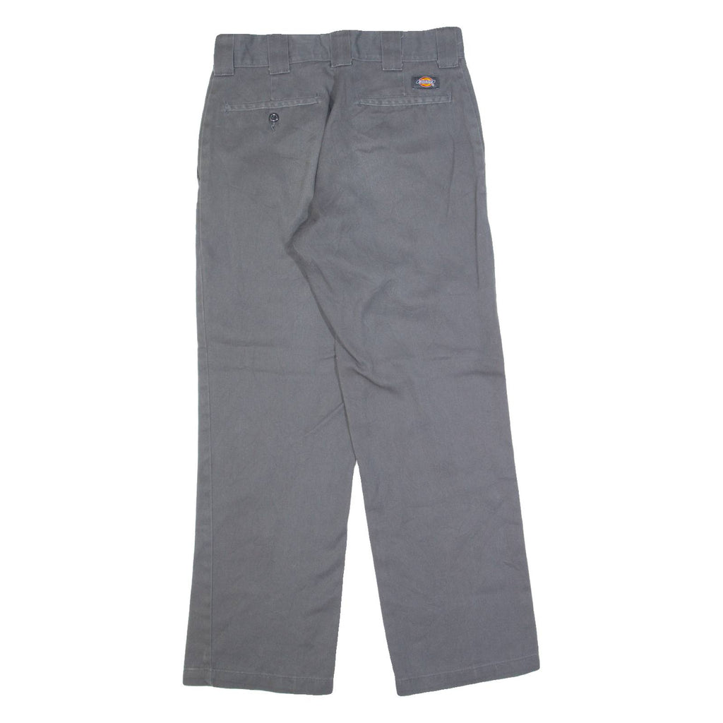 DICKIES Workwear Mens Trousers Grey Regular Straight W30 L29
