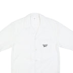 REEBOK Mens White Shirt S Polyester Blend Casual Short Sleeve Button Down