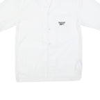 REEBOK Mens White Shirt S Polyester Blend Casual Short Sleeve Button Down