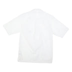 REEBOK Mens White Shirt S Polyester Blend Casual Short Sleeve Button Down