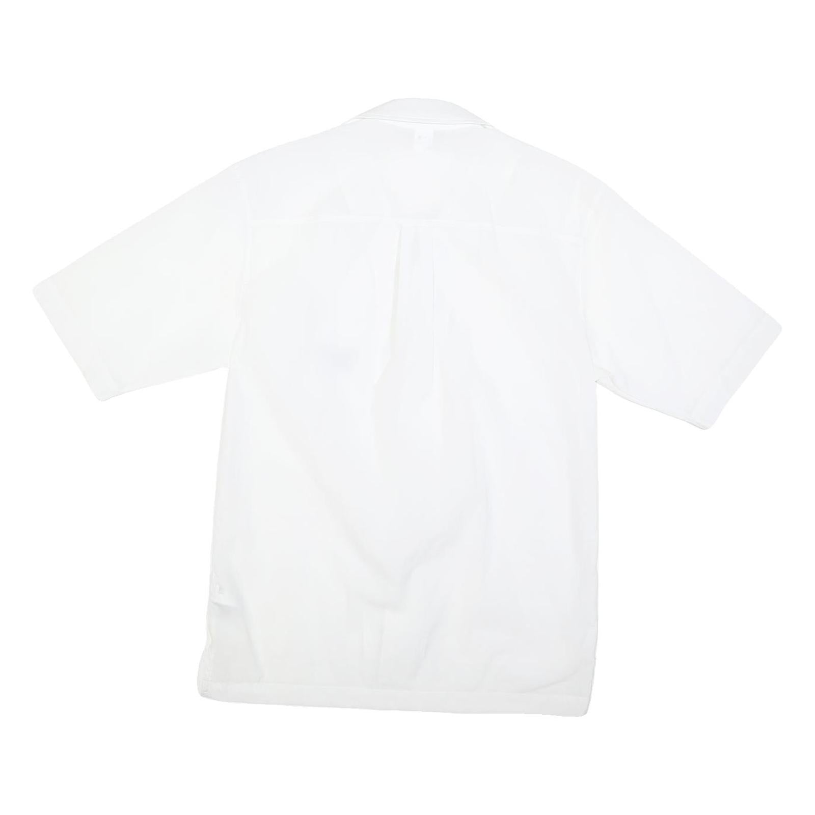 REEBOK Mens White Shirt S Polyester Blend Casual Short Sleeve Button Down