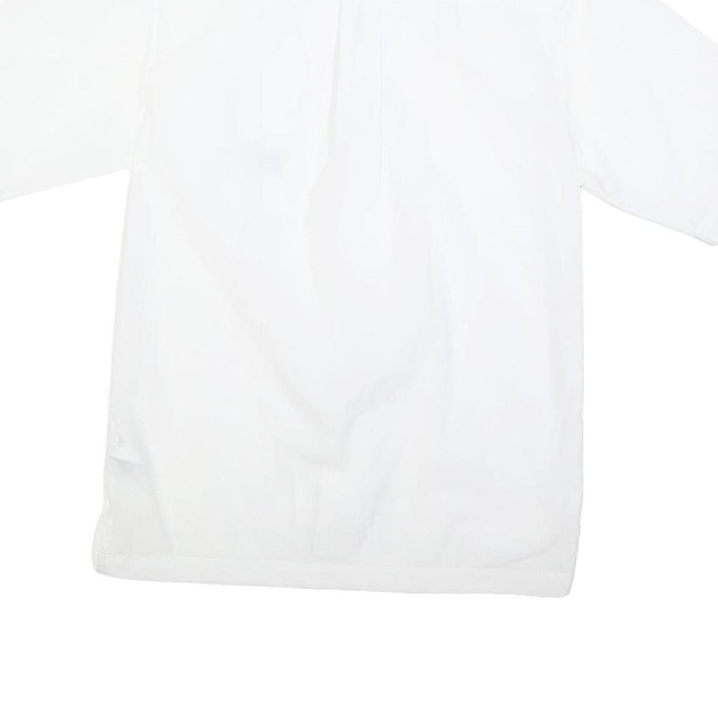 REEBOK Mens White Shirt S Polyester Blend Casual Short Sleeve Button Down