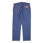WRANGLER Mens Regular Fit Straight Leg Denim Blue Cotton Blend Jeans W36 L30 Zip