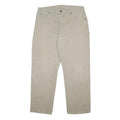 DICKIES Mens Cotton Beige Regular Straight Trousers W36 L32 Workwear Durable