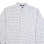 NAUTICA Mens Shirt Cream Check Long Sleeve M