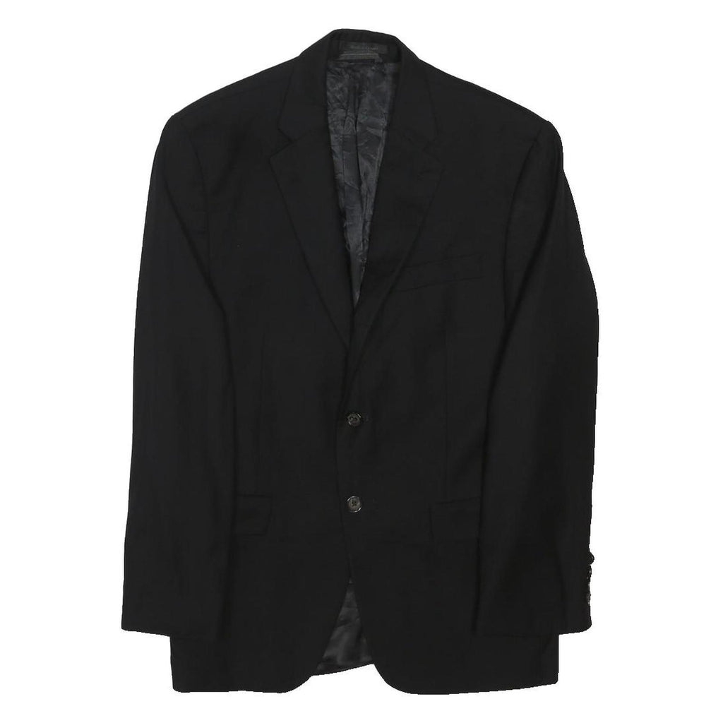 LAUREN RALPH LAUREN Mens Black Classic Wool Jacket M Button Closure Tailored Fit