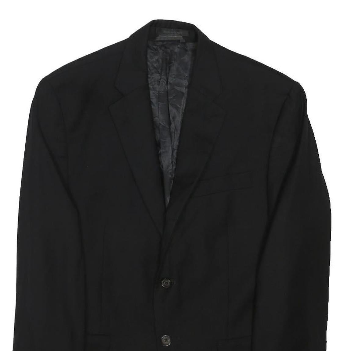 LAUREN RALPH LAUREN Mens Black Classic Wool Jacket M Button Closure Tailored Fit