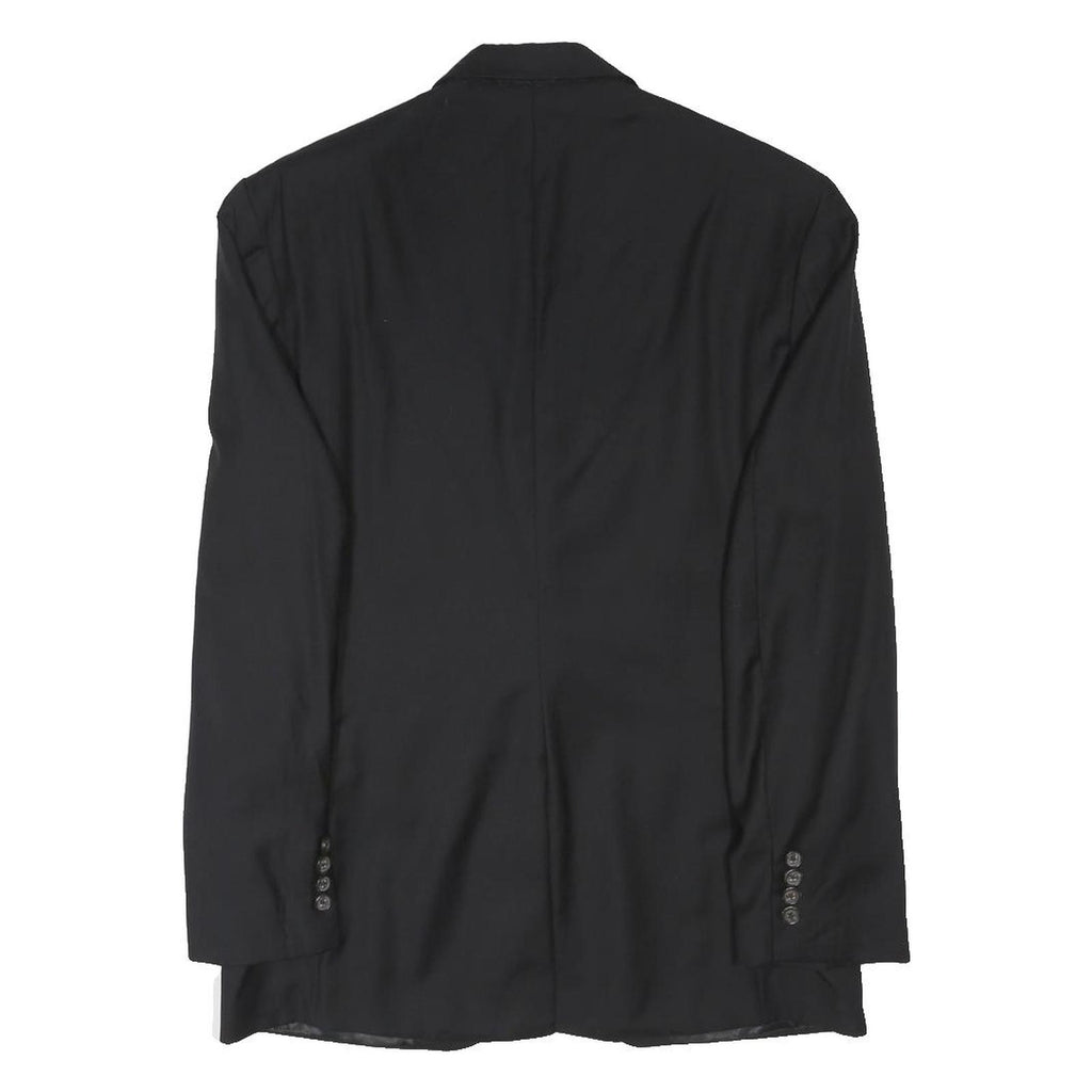 LAUREN RALPH LAUREN Mens Black Classic Wool Jacket M Button Closure Tailored Fit