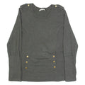 WHISTLES Womens Jumper Green Tight Knit L