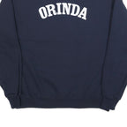 CHAMPION Mens Navy Blue Orinda Crew Neck L Cotton Blend Sweatshirt