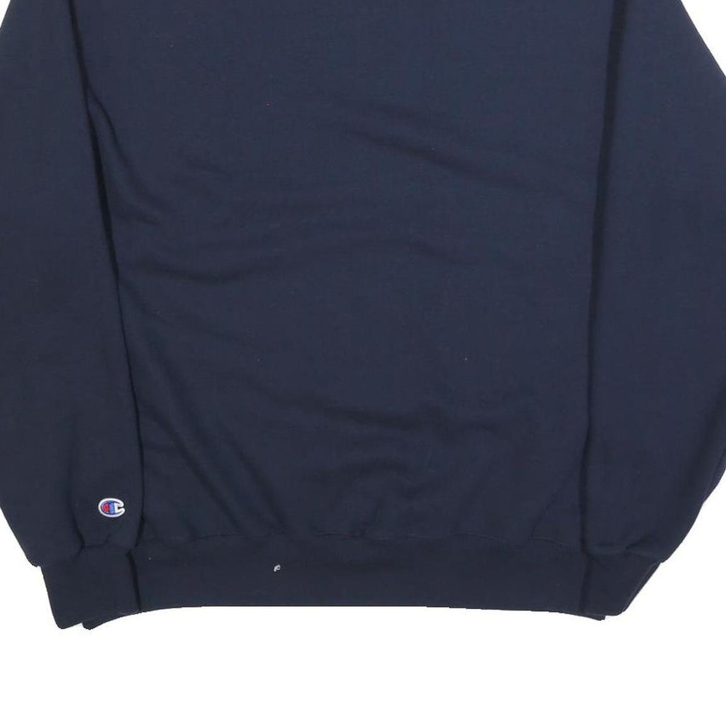 CHAMPION Mens Navy Blue Orinda Crew Neck L Cotton Blend Sweatshirt