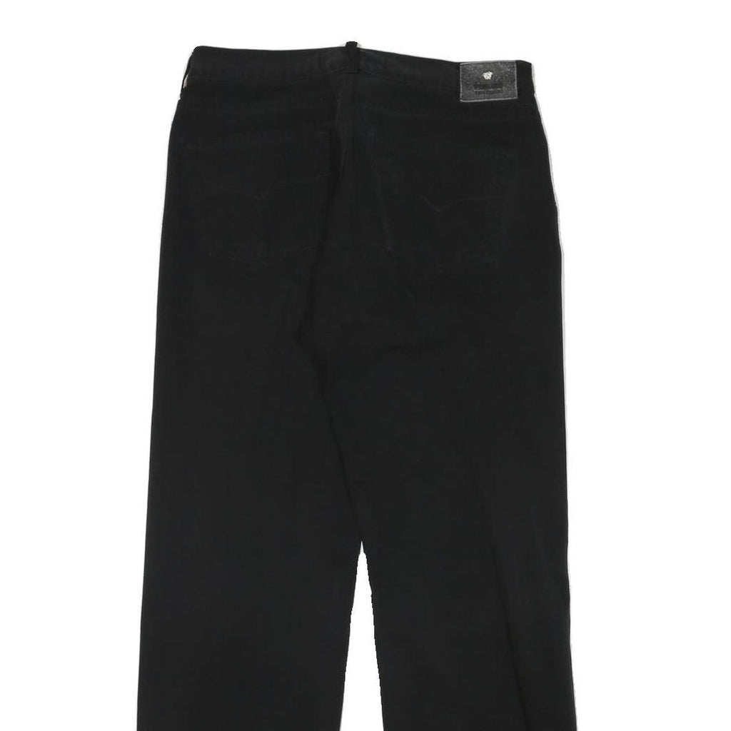 VERSACE JEANS COUTURE Womens Regular Black Polyester Blend Trousers W30 L31