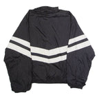 KAMPUS KOLORS Muskegon Fury Mens Wax Jacket Black Nylon 90s Striped 2XL
