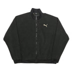 PUMA Mens Black Track Jacket XL Polyester Plain Zip Athletic Sportswear