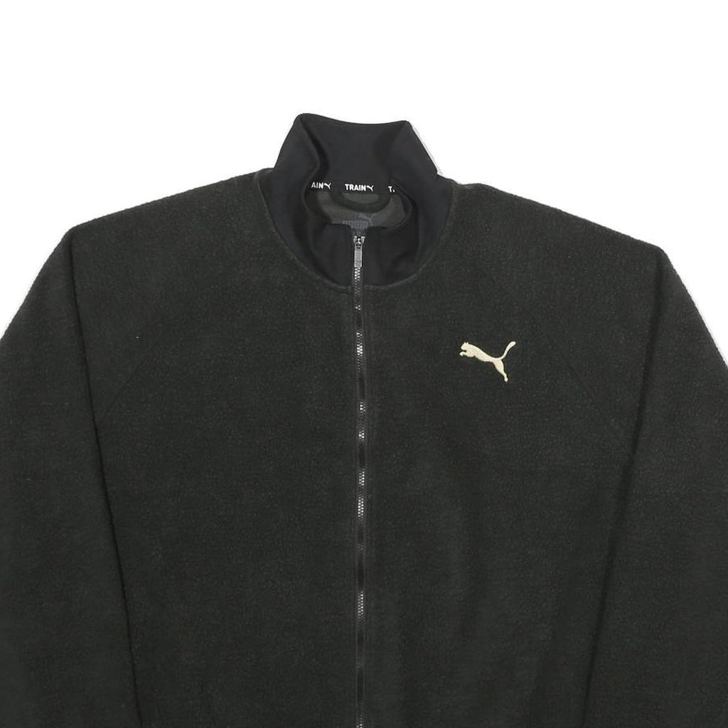 PUMA Mens Black Track Jacket XL Polyester Plain Zip Athletic Sportswear