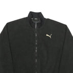 PUMA Mens Black Track Jacket XL Polyester Plain Zip Athletic Sportswear