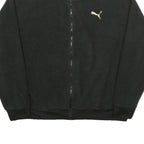 PUMA Mens Black Track Jacket XL Polyester Plain Zip Athletic Sportswear