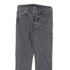 LEVI'S 501 Womens Jeans Grey Regular Straight Denim Raw W28 L26 Frayed Hem
