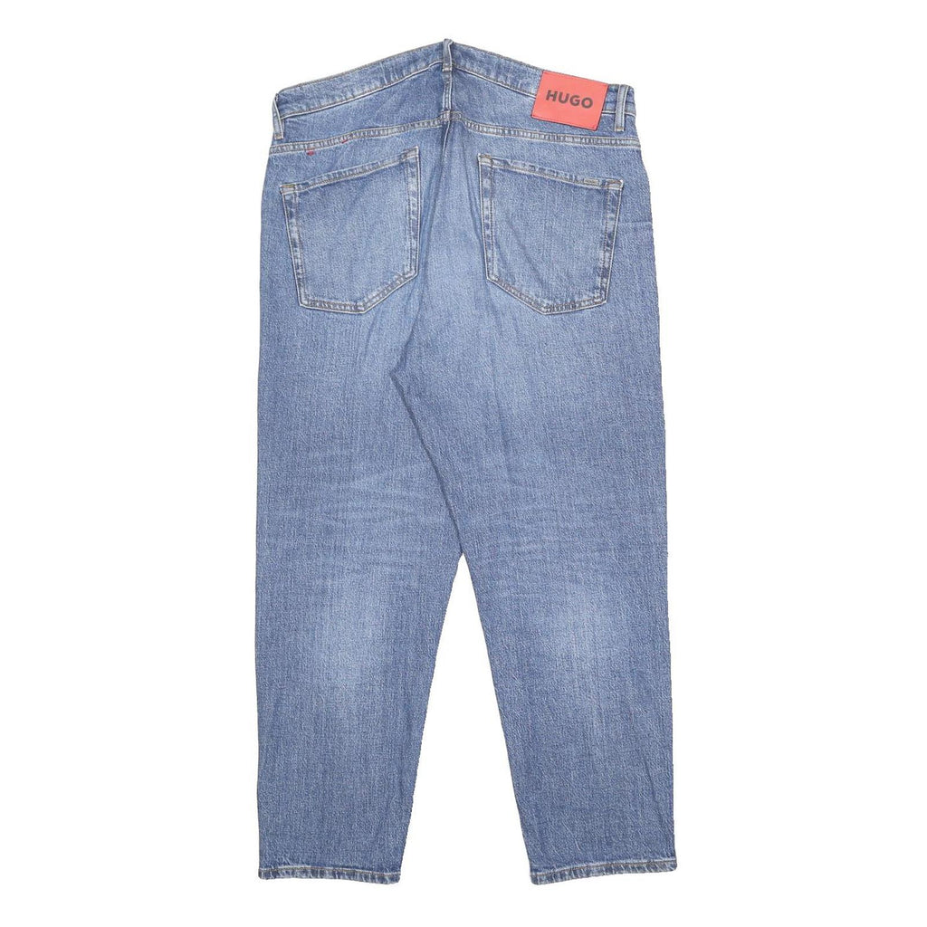 HUGO Mens Jeans Blue Regular Straight Denim Medium W34 L27 Premium Casual