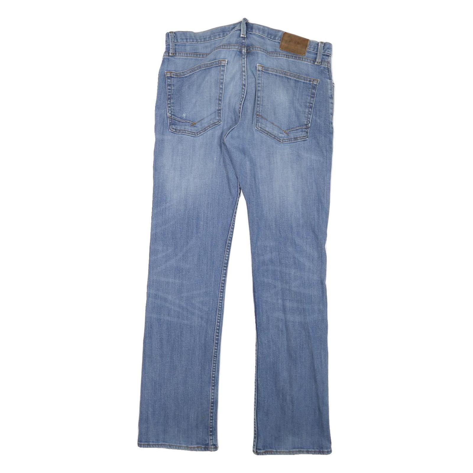 VANS Mens Jeans Blue Cotton Blend Regular Straight Zip W32 L31 Casual Denim