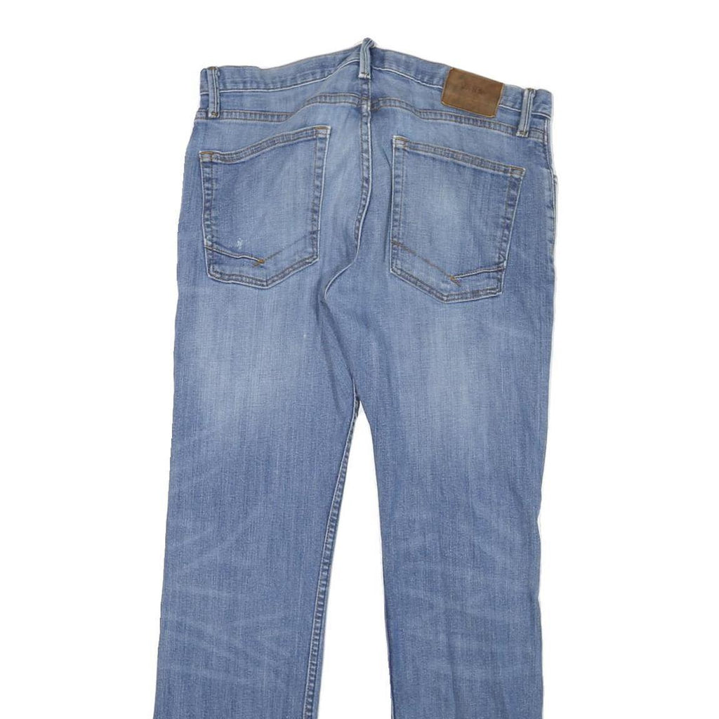 VANS Mens Jeans Blue Cotton Blend Regular Straight Zip W32 L31 Casual Denim