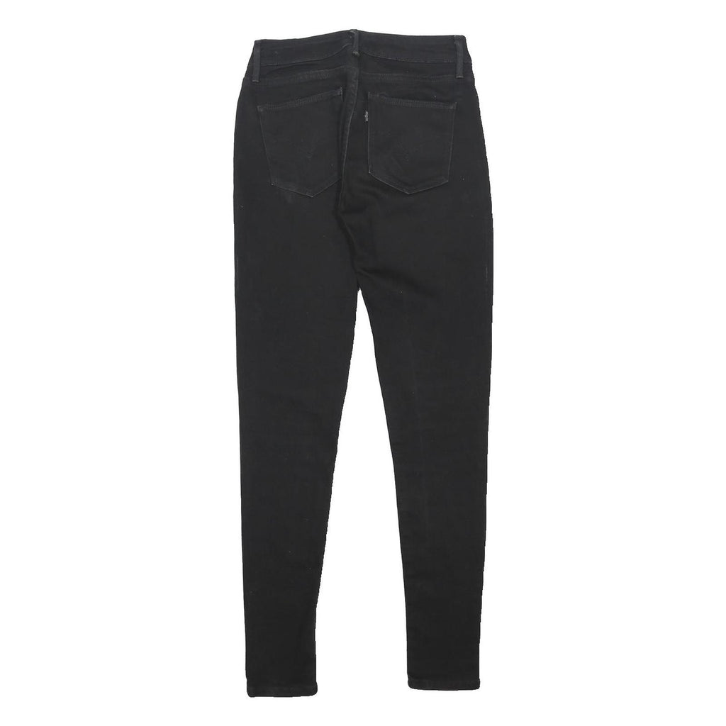 LEVI'S Womens Jeans Black Slim Skinny Denim W26 L30 Stretch Zip Fastening