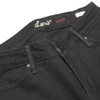 LEVI'S Womens Jeans Black Slim Skinny Denim W26 L30 Stretch Zip Fastening