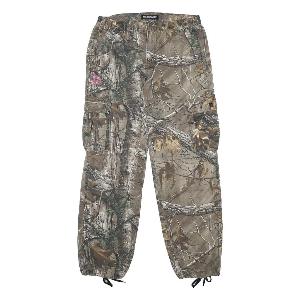 REALTREE Mens Regular Cotton Blend Camo Cargo Trousers W32 L30 Outdoor