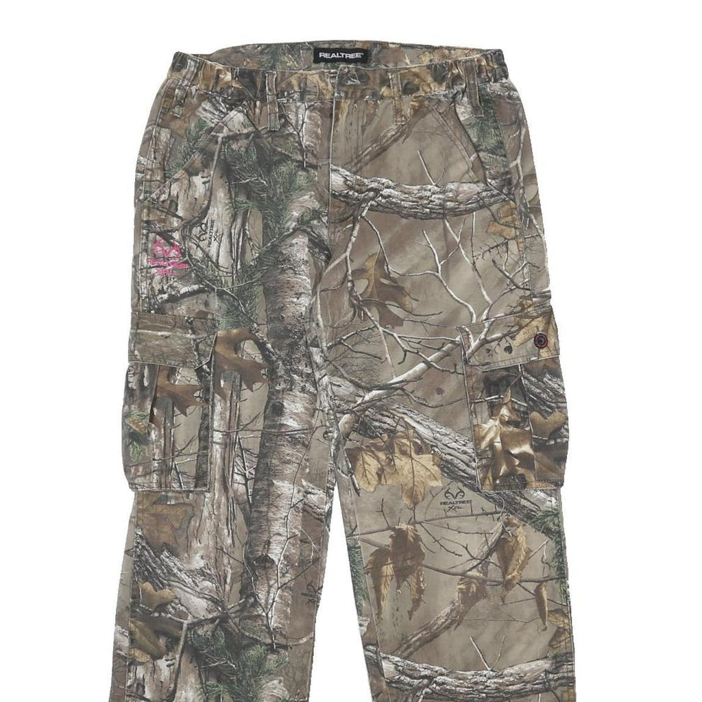 REALTREE Mens Regular Cotton Blend Camo Cargo Trousers W32 L30 Outdoor