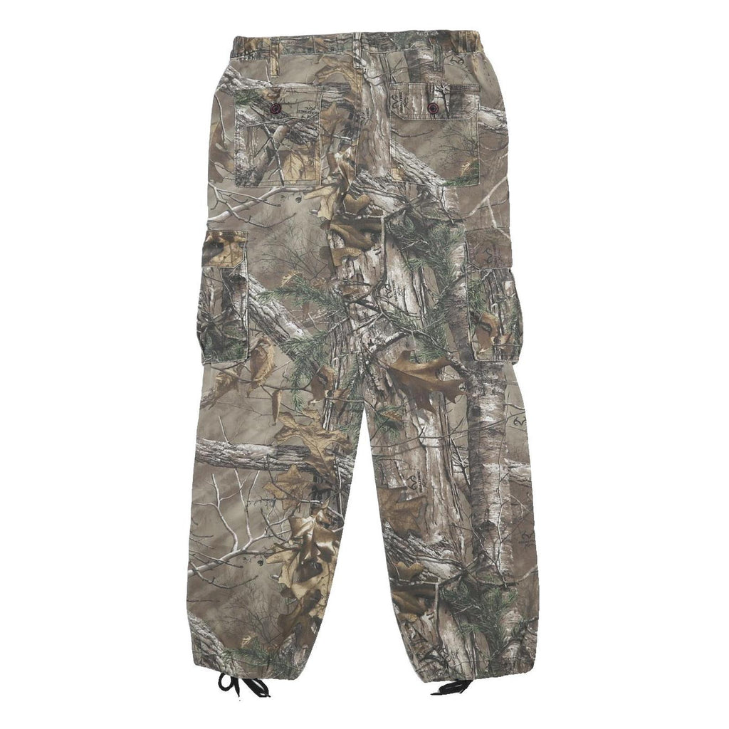 REALTREE Mens Regular Cotton Blend Camo Cargo Trousers W32 L30 Outdoor